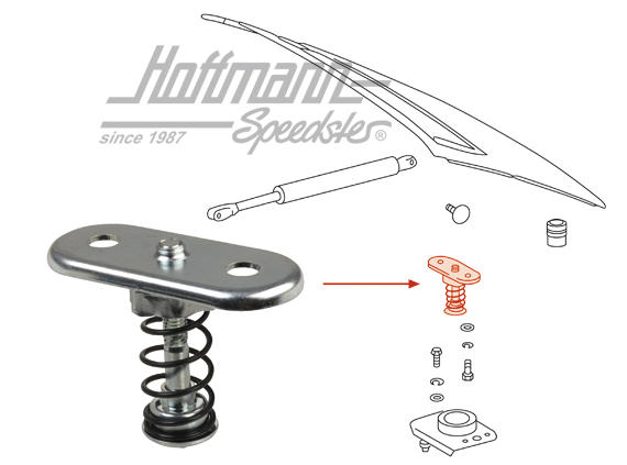 Upper part, engine-hood lock, 65-94                                                                 