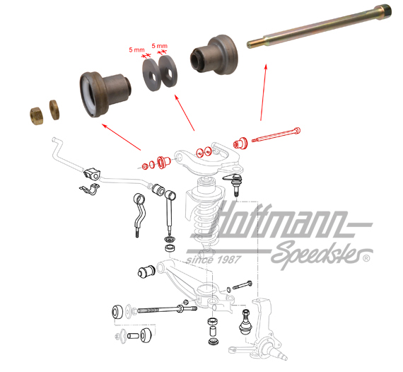 Attachment kit, transverse control arm, upper, 5mm |  | 330-1168-06