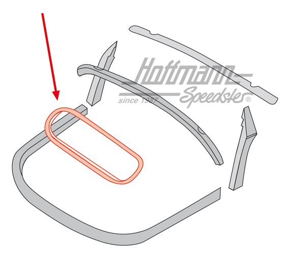 Rear window frame, complete, 1303, 6.74- | 151 871 449 E | 020-4618