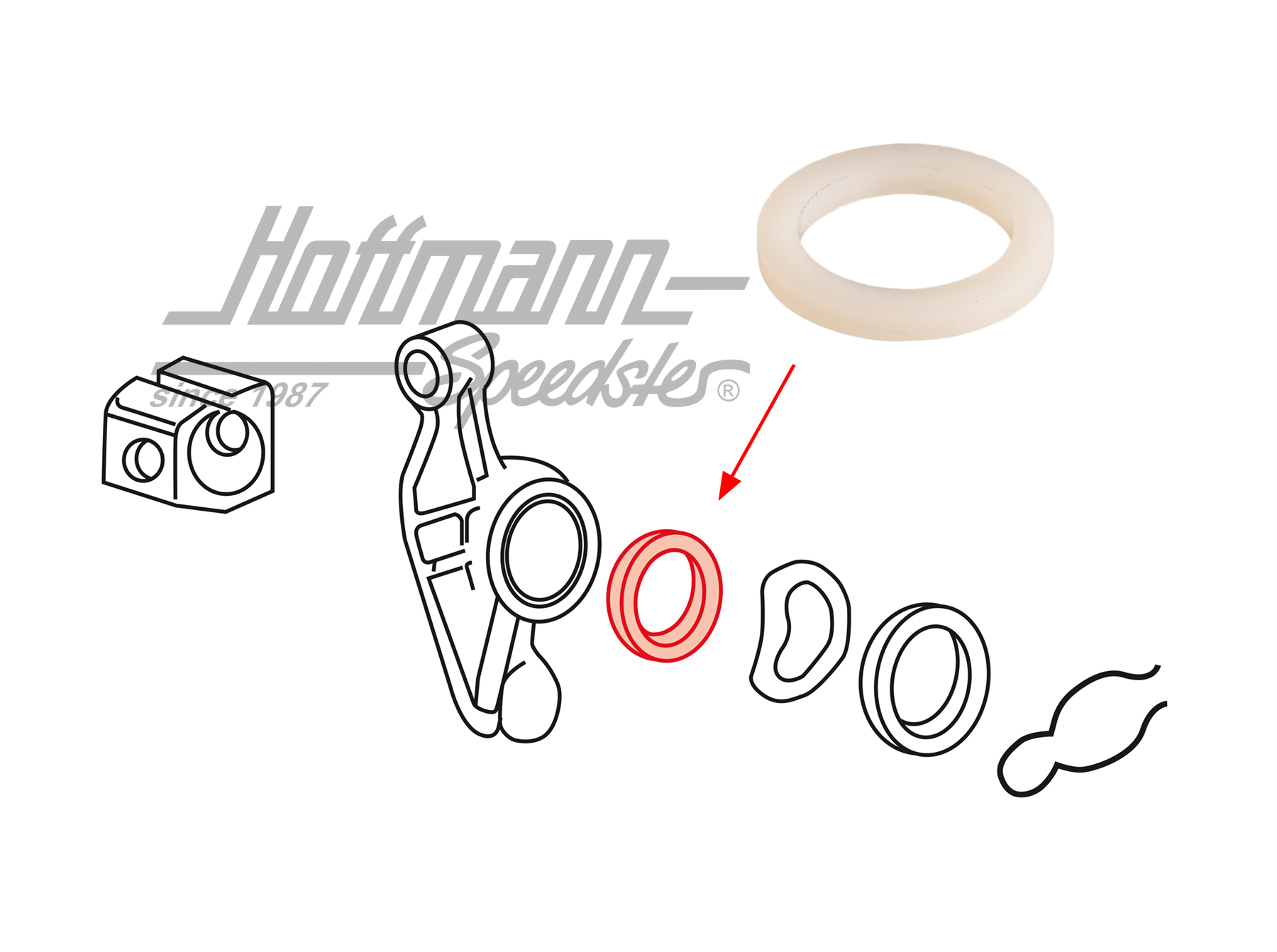 Thrust washer, bearing block | 040 109 445 1 | 020-0076-08