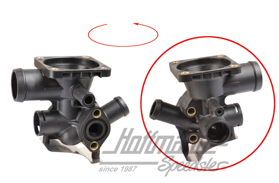 Thermostat housing, 1.9-2.1 WBX, with oil cooler | 025 121 115 | 307-4033
