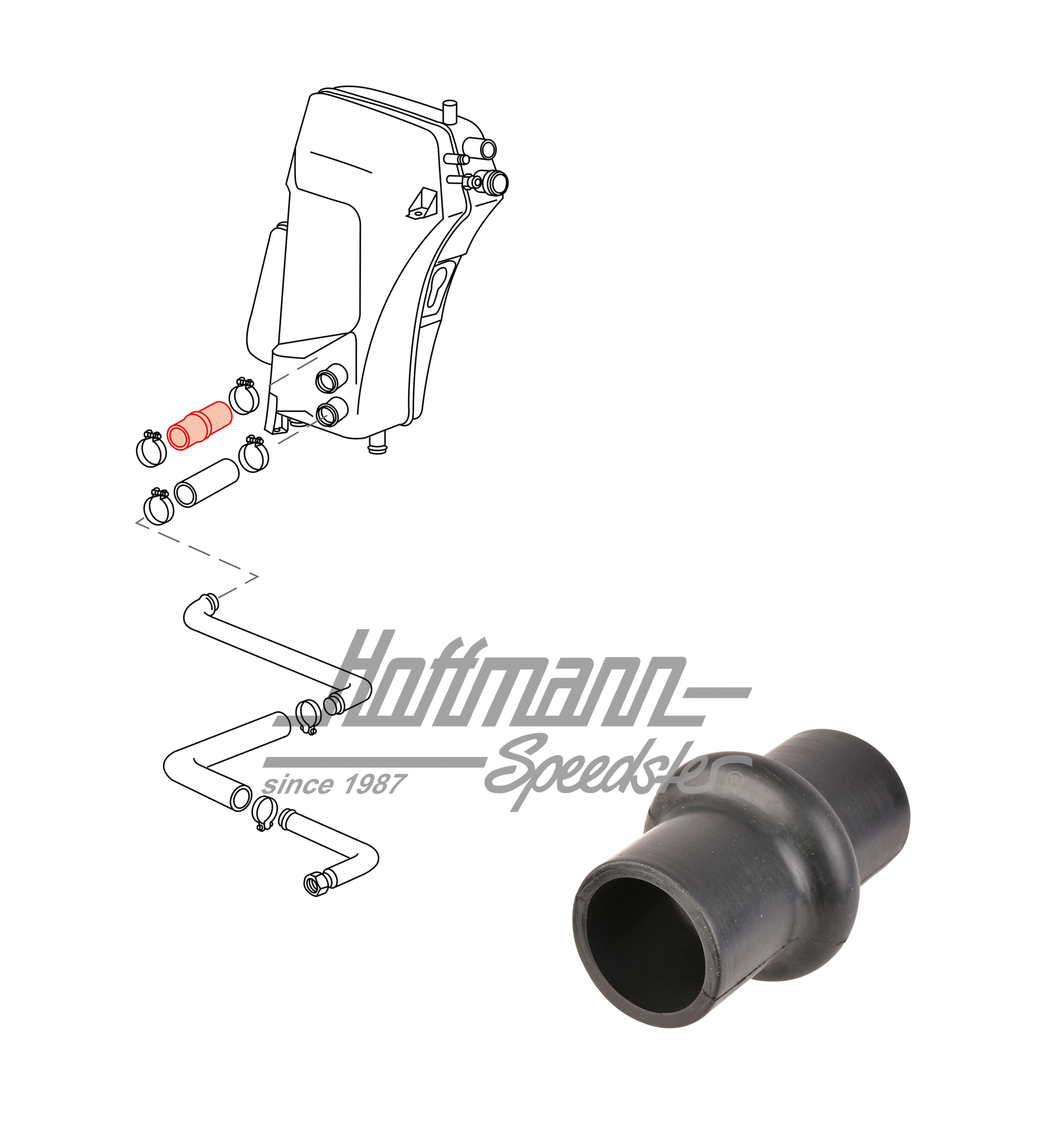 Oil hose, oil tank, bottom connection, I | 964 207 130 04 | 530-0549-60