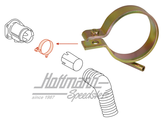 Clamp, hose/heat control box, left                                                                  
