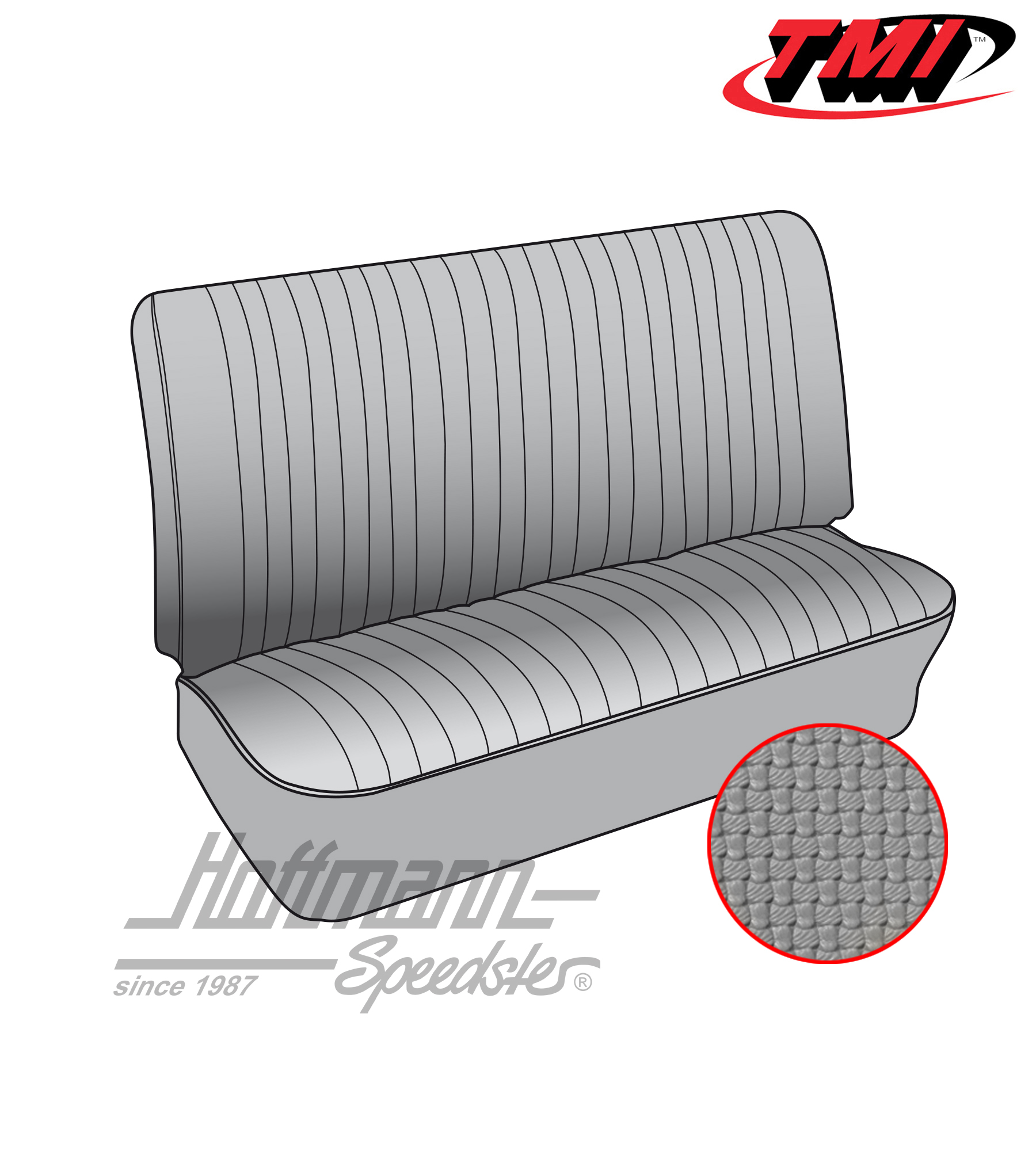Seat upholstery, central bench 3/4, 50-66, grey | 43-2119-06 | 098-0663-35