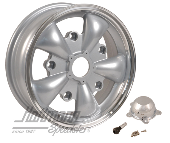 Aluminium wheel, 5-spoke, 5.5x15, ET/offset 20, silver | 605 205 515 20ES | 070-6304