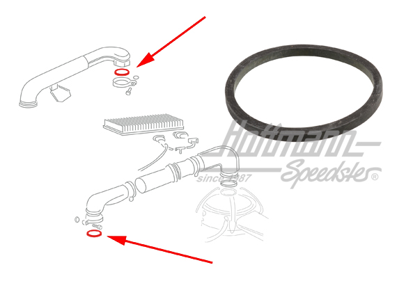 Sealing ring, intake manifold/carburateor | 211 129 643 | 020-0899-24