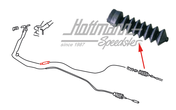 Bellows, heater cable, Bus T2/T3                                                                    