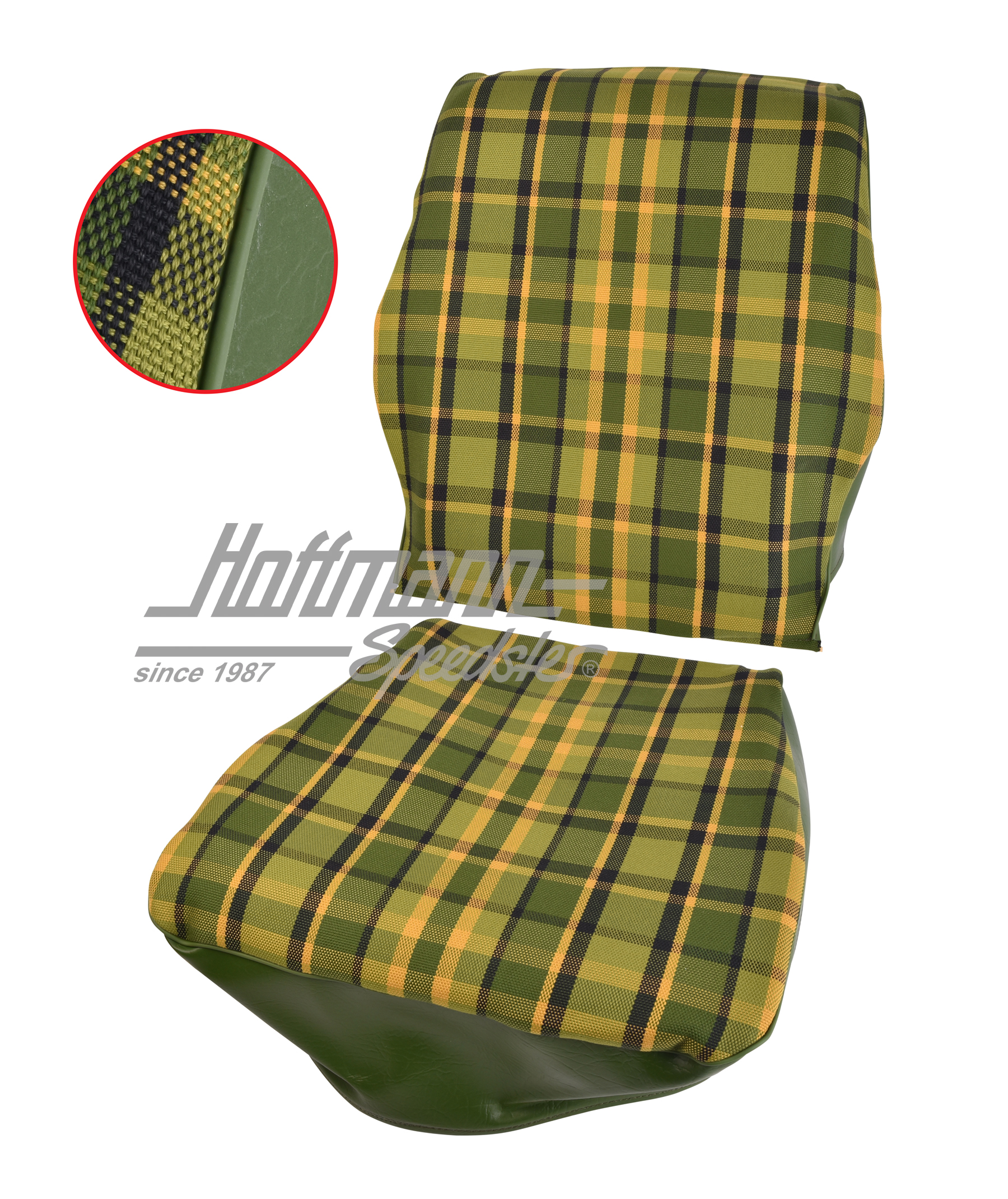 Seat cover, Westfalia, green/yellow, 74-79 |  | 098-0599-56