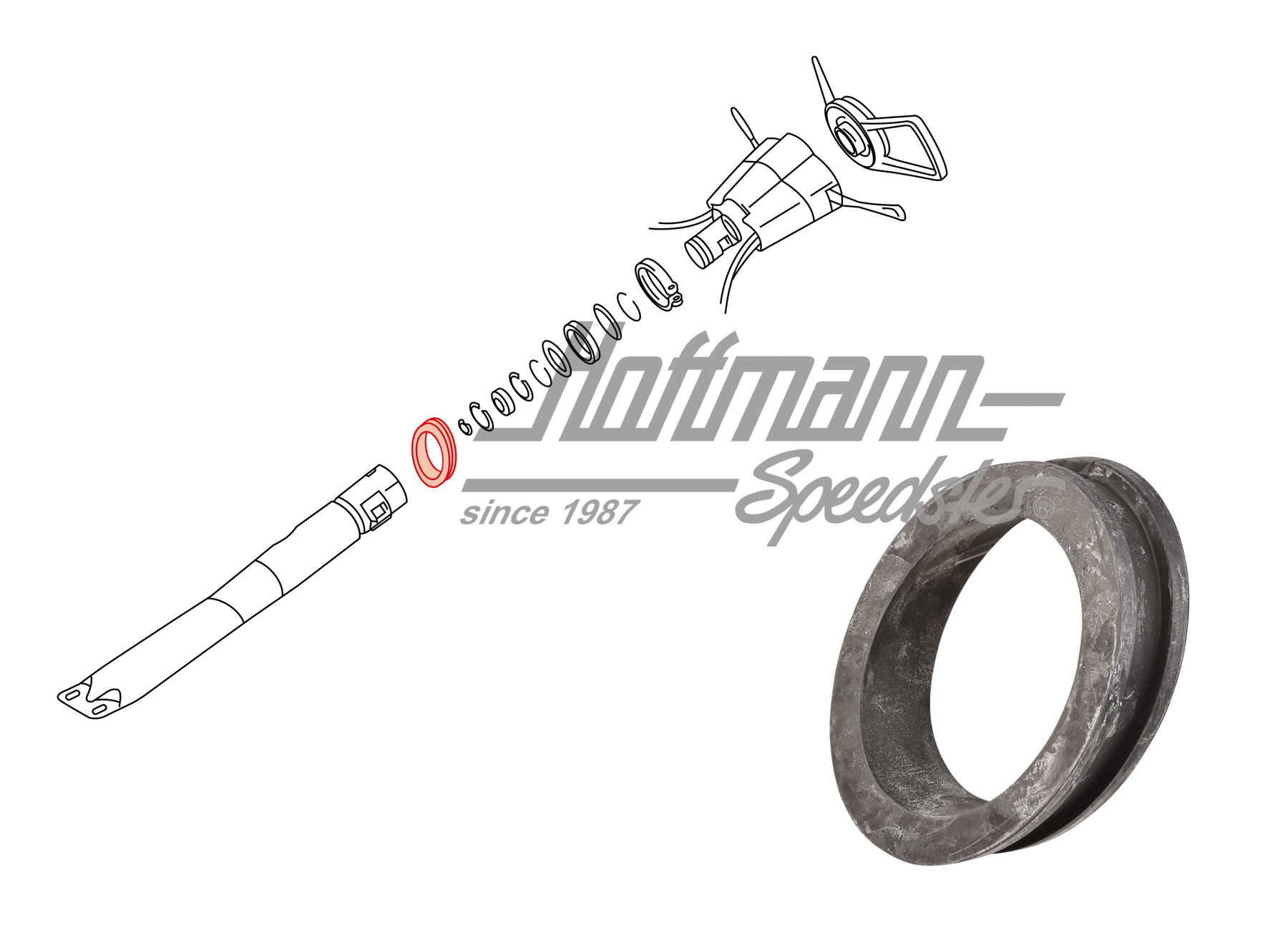 Seal, steering column, 911, 65-67
 | 901 347 791 01 | 521-4590-30