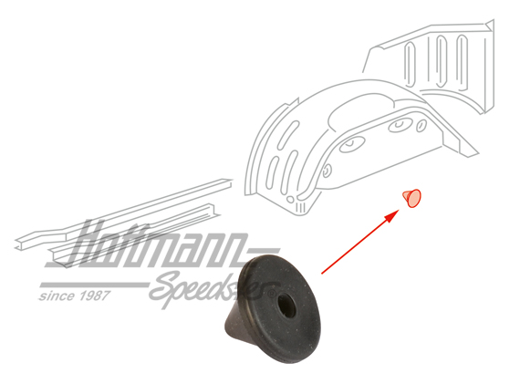 Plug, rear wheel housing, 10mm | N  020 024 1 | 020-5295-30