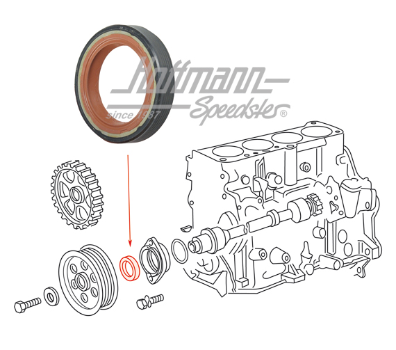 Shaft seal ring, crankshaft / camshaft, front | 068 103 085 A | 110-0210