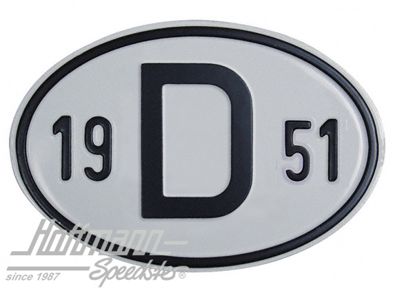 Nationality plate "D", alu, with year 1951 |  | 020-2396-51