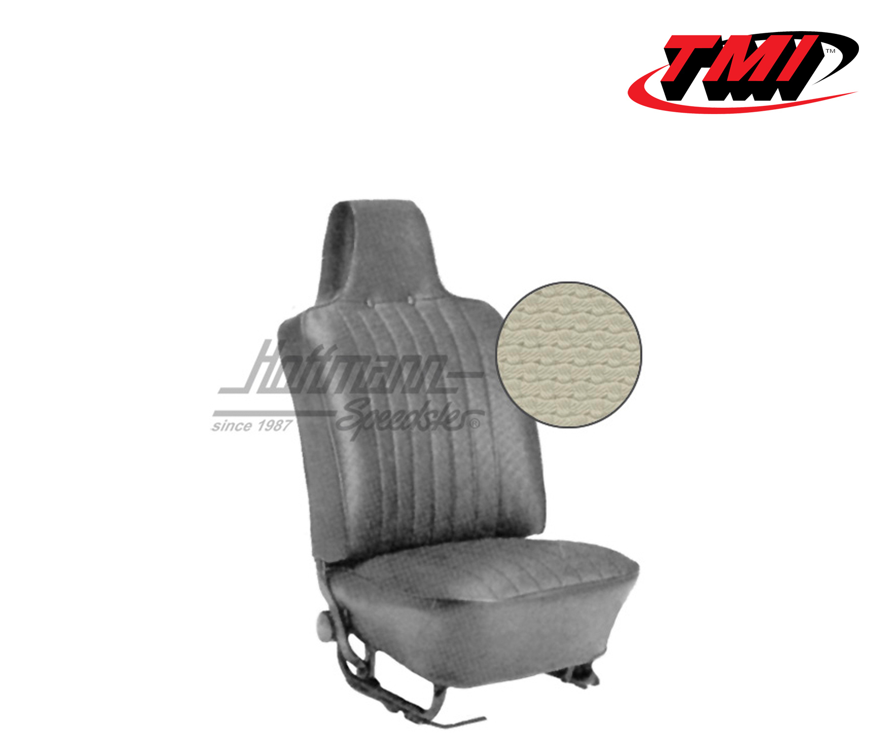 Seat upholstery, Conv., 69-72, Basketweave, off-white | 43-1325-05 | 055-6150