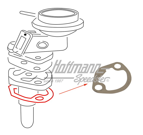 Gasket, fuel pump, lower | 025 127 311 A | 020-0818