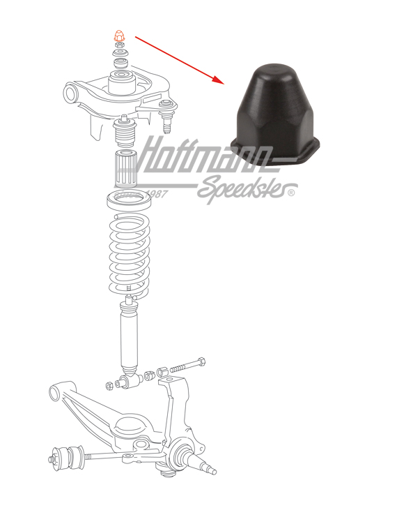 Covering cap, shock absorber screw, upper | 251 413 437 | 330-3560-30