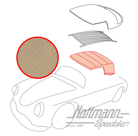 Headliner, Convertible,
 58-65, beige                                                              
