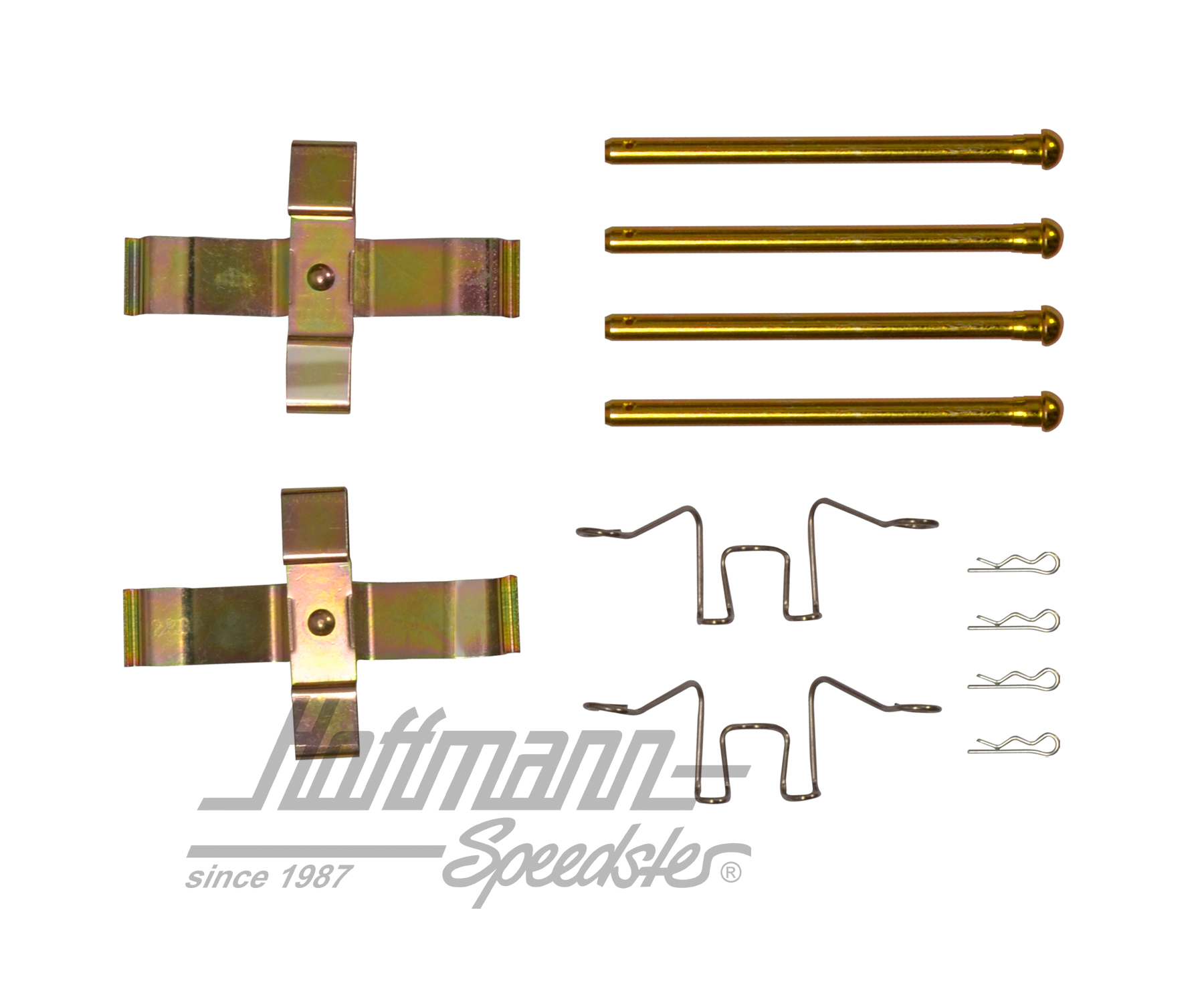 Mounting kit, brake pads, front                                                                     