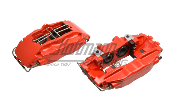 Brake caliper set, front, 964/993, red | 993 351 425 10/993 351 426 10 | 522-1240-10