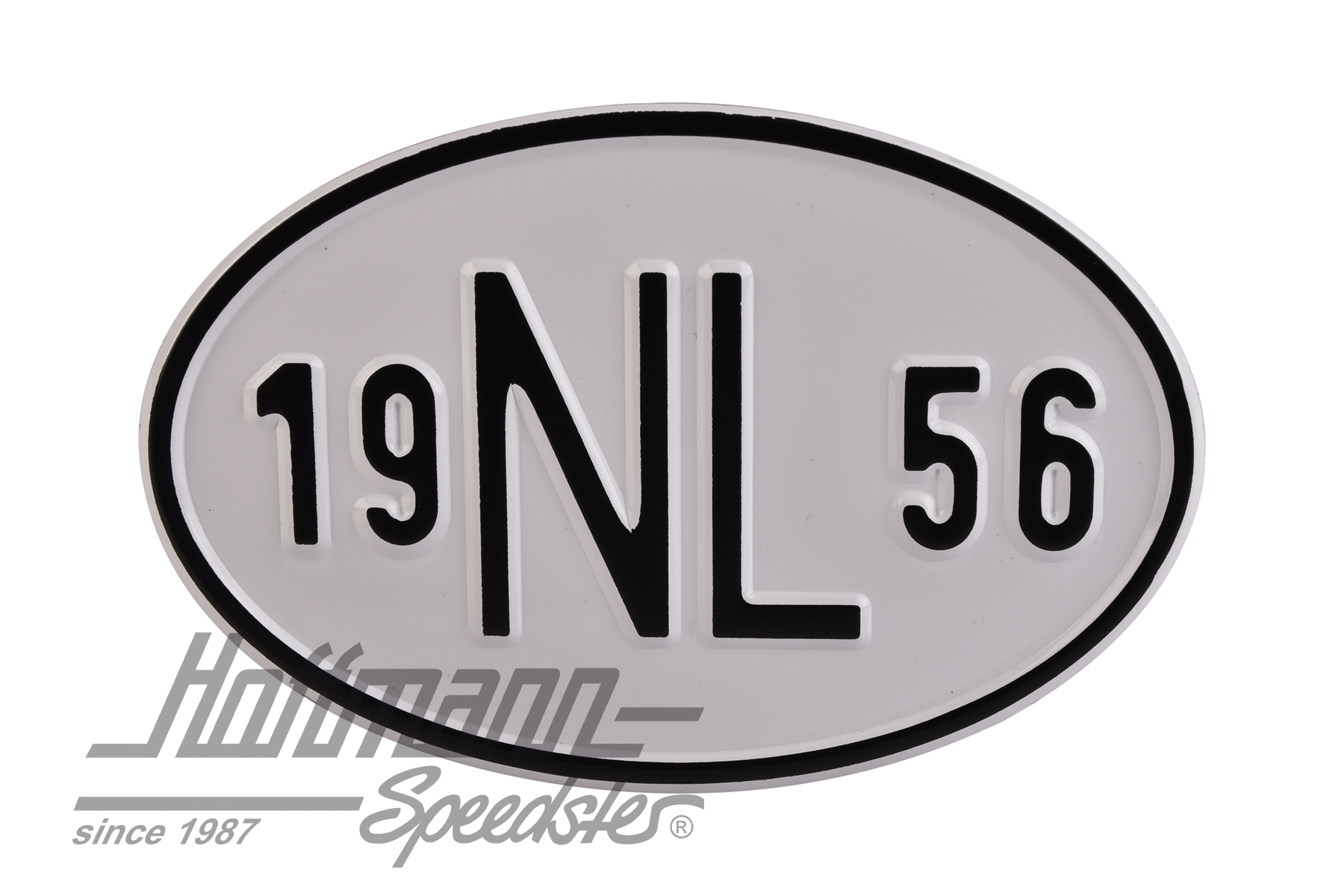 Nationality plate "NL", alu, with year 1956 |  | 020-2391-56