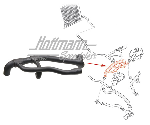 Cooling-water hose, cylinder head/comp. reservoir | 068 121 101 H | 308-4010-10