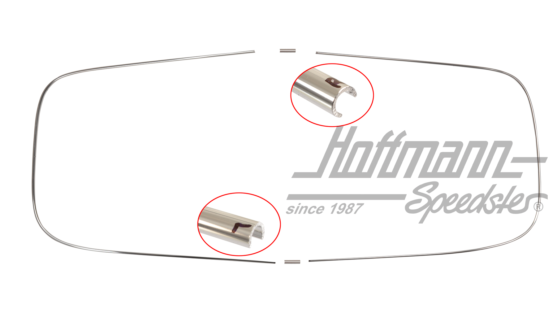 Ornamental frame, aluminium, rear window, Notchback | 311 853 355 | 069-8452