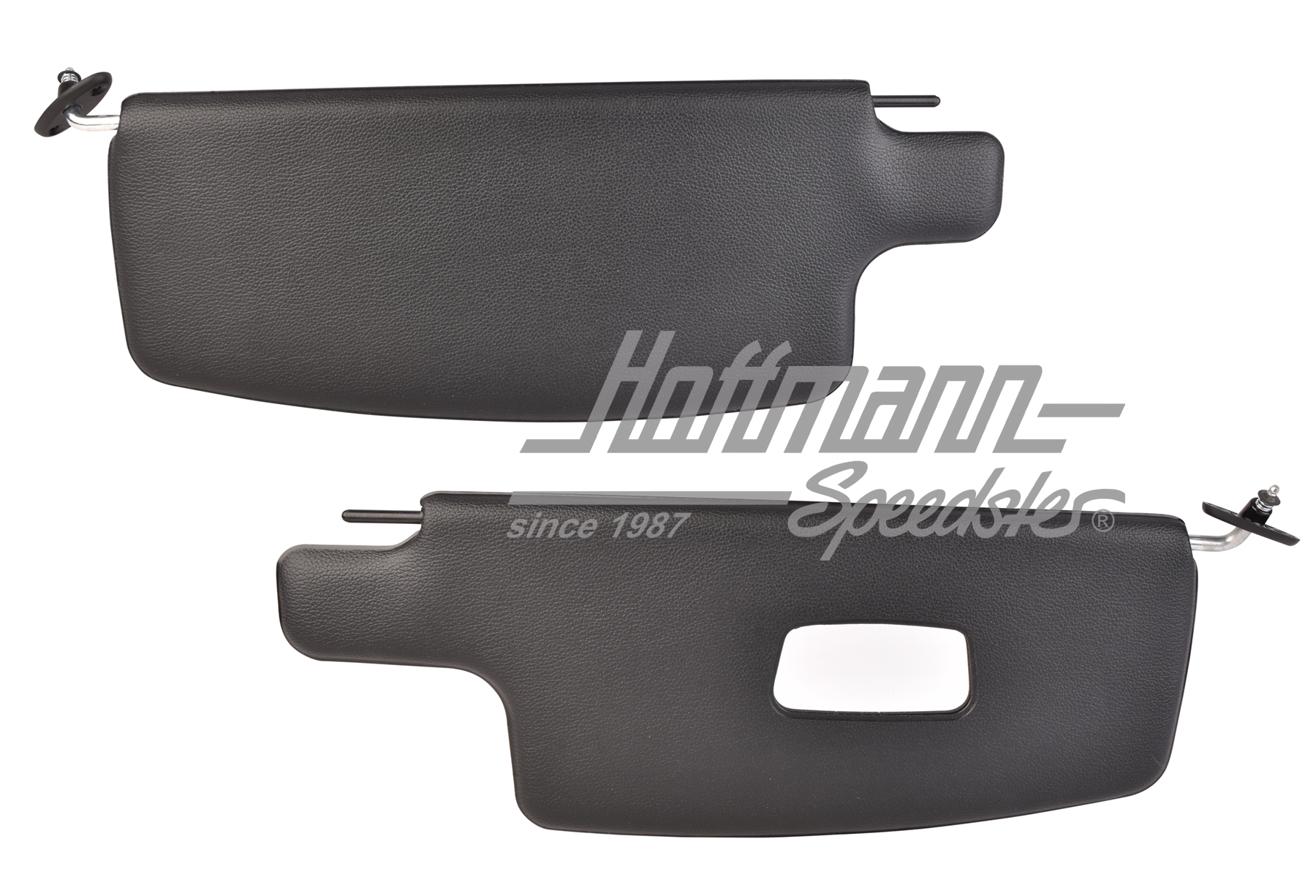 Sun visors, black, with mirror, Sedan/Convertible, .68- | 21-1033-211 | 055-7359-10