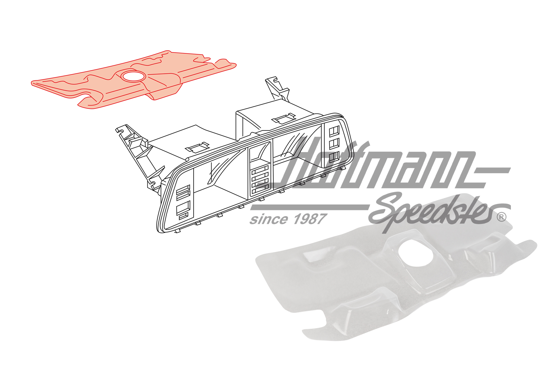 Covering foil, instrument housing
, Bus T3 | 251 957 085 B | 360-0168-24