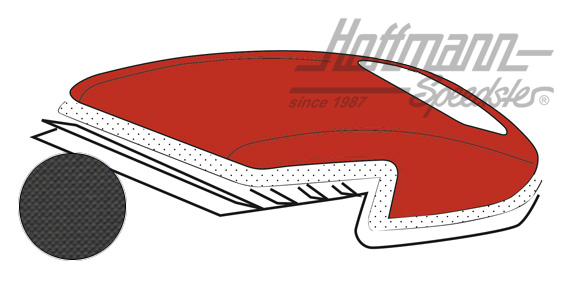 Convertible top, 8.59-3.67, PVC-material, black |  | 060-4001-10