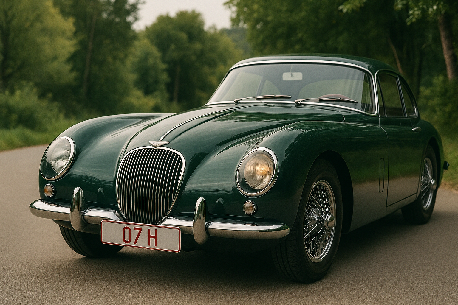 Red 07 license plates for Old-timer: flexible and exclusive for collector