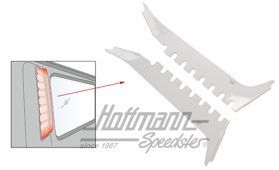 Air scoop set, Bus T2, 8.71-7.79 | 211 898 343 | 097-1402