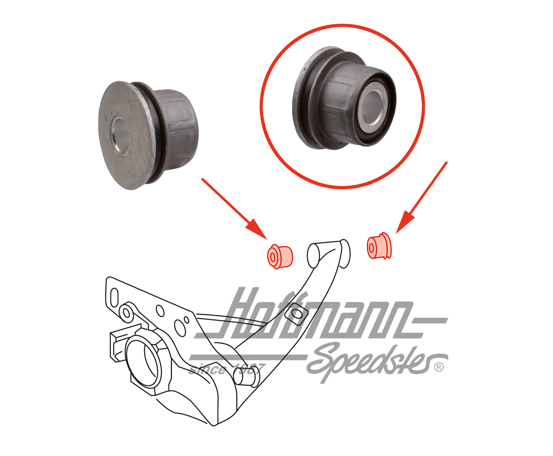 Axle-link mount, rear, 911 | 901 331 059 00 | 521-5810