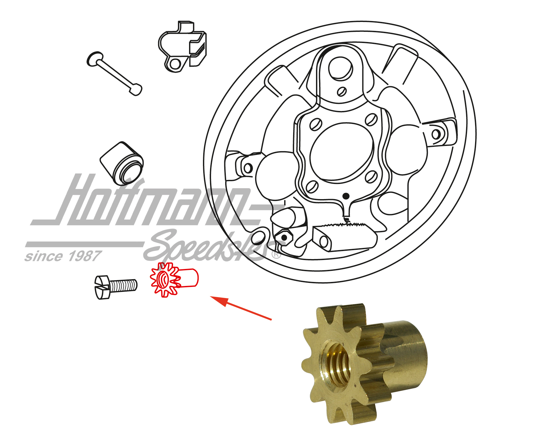Adjusting nut | 113 609 205 A | 020-4066