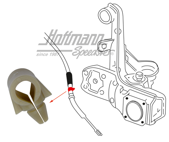 Retainer, hand-brake cable at semi-trailing arm | 251 501 595 A | 020-4099-12