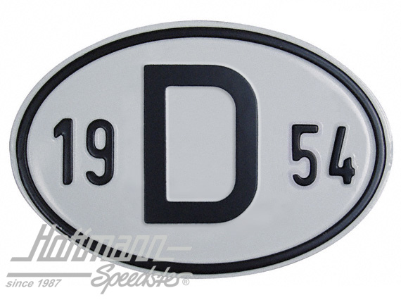 Nationality plate "D", alu, with year 1954 |  | 020-2396-54