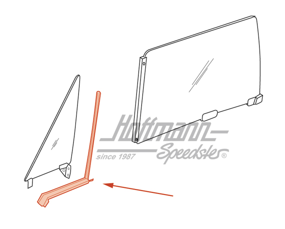 Vent-window seal, 914, left                                                                         