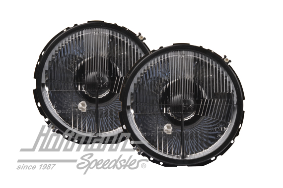Headlight set, H4, 8.73-, black/reticle | 171 941 753 A | 020-4428