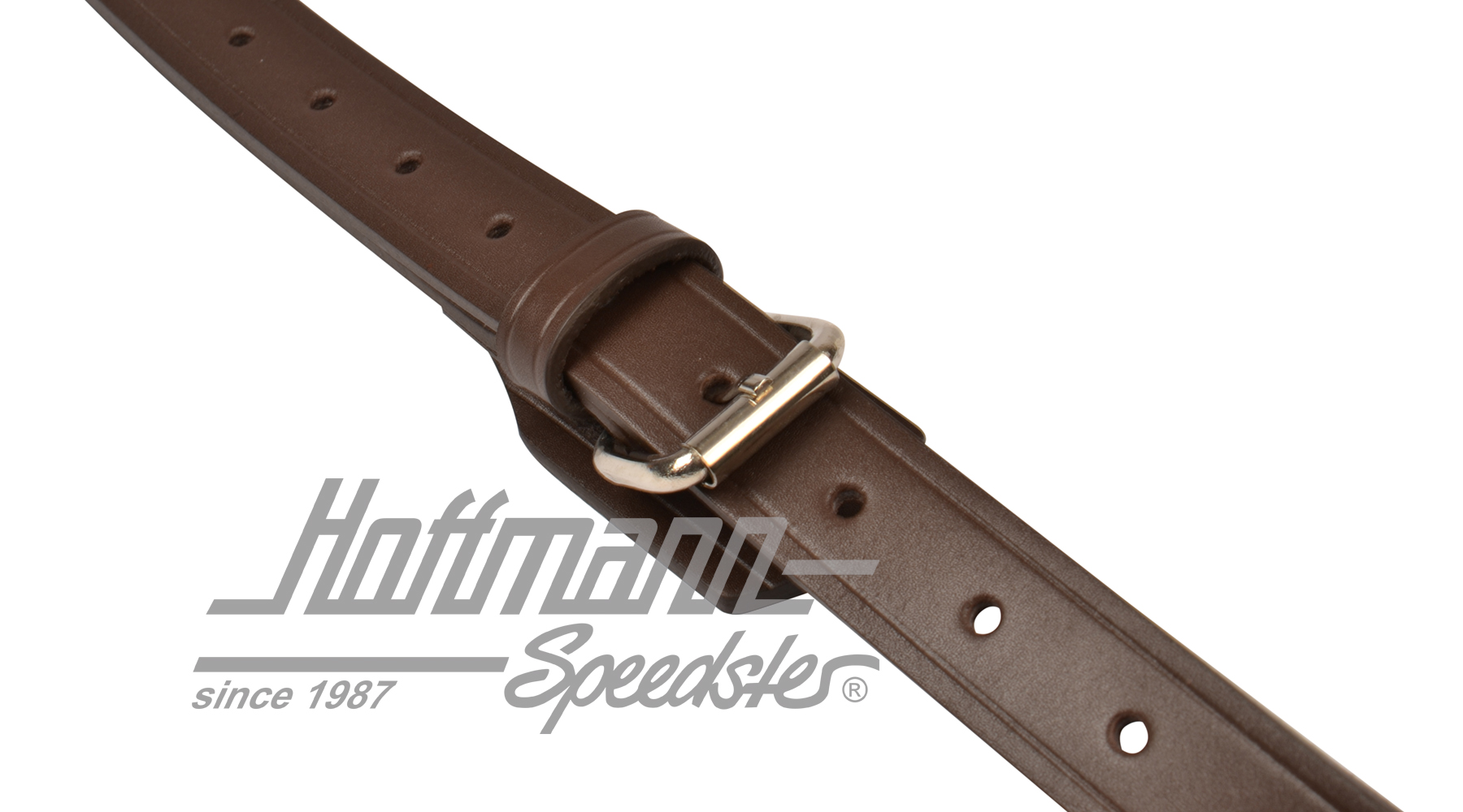 Leather strap set, luggage rack, brown                                                              