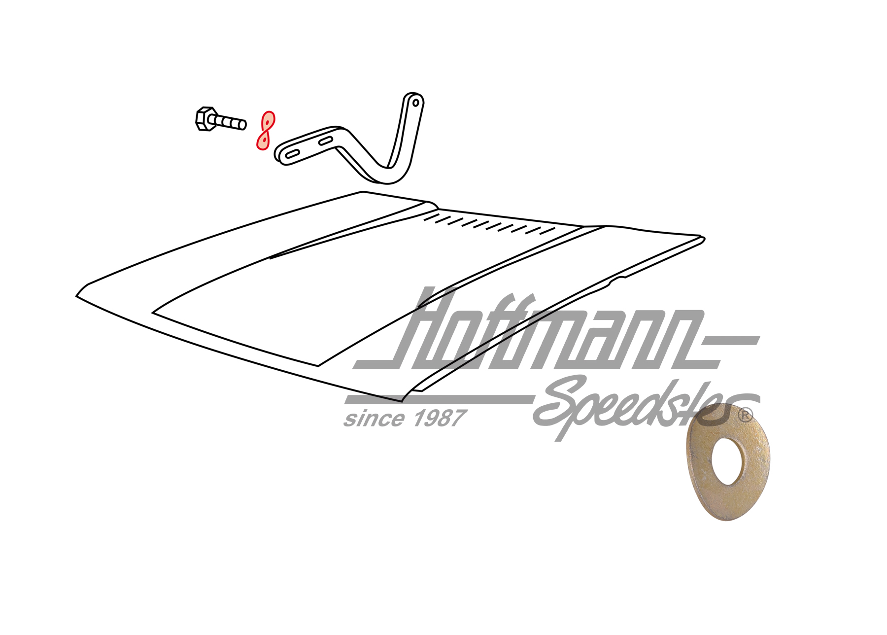 Spring washer (large), 6.7x17mm | 211 805 243 | 180-1078-30