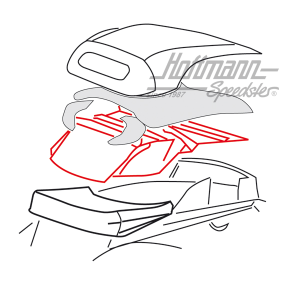 Headliner, convertible, 8.71-7.72, white |  | 020-4632