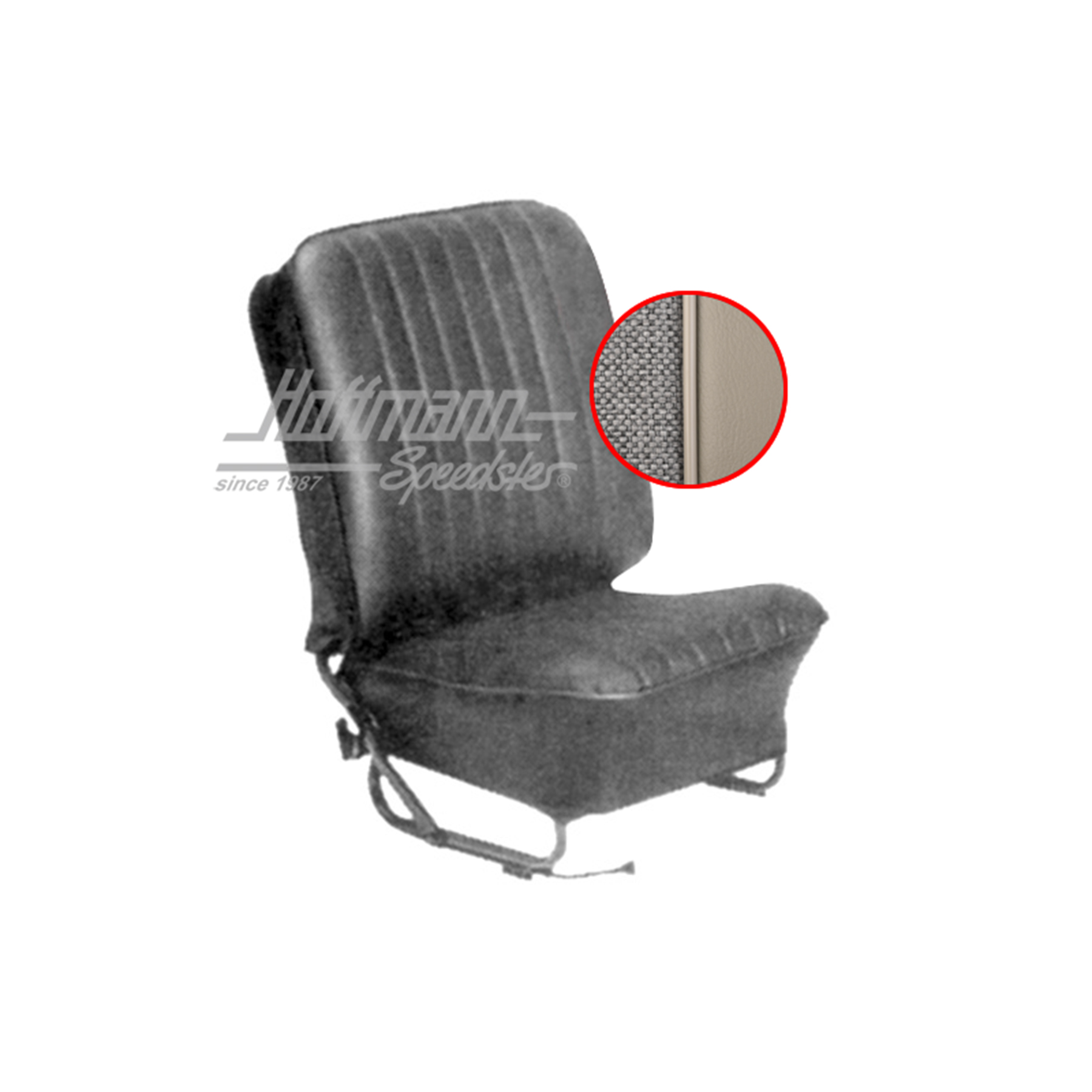 Seat upholstery, Sedan, 8.57-7.64, Tweed, light grey | 43-1123-16-72 | 055-5650-33