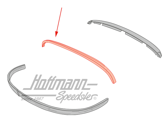 Bow, above rear window, 12.68- | 141 871 871 B WD | 060-4100-14