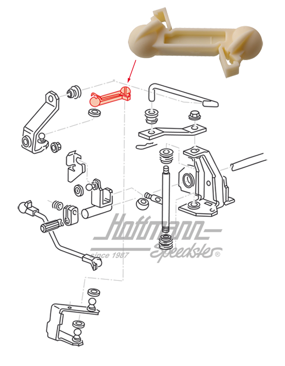 Shift rod, short/front, 5-speed | 191 711 595 A | 207-2118