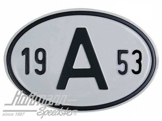 Nationality plate "A", alu, with year 1953 |  | 020-2398-53