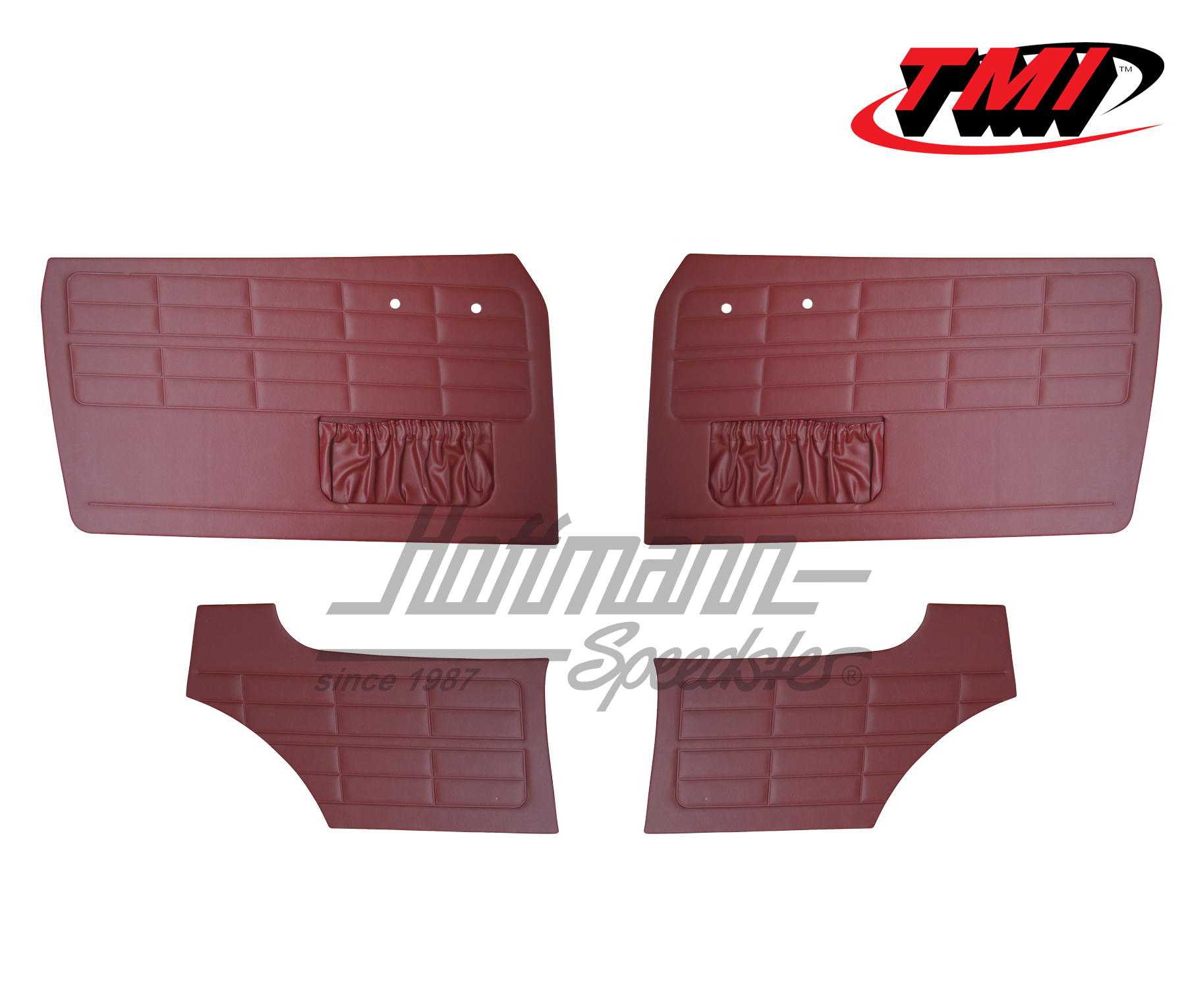 Door panels, Karmann Ghia Coupé, -7.63, red | 10-1524-17 | 066-0010-06