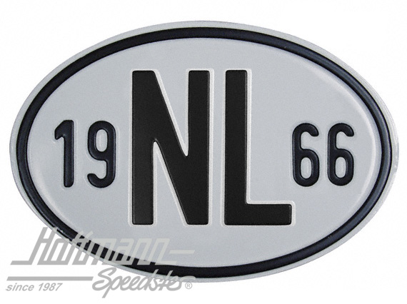 Nationality plate "NL", alu, with year 1966 |  | 020-2391-66
