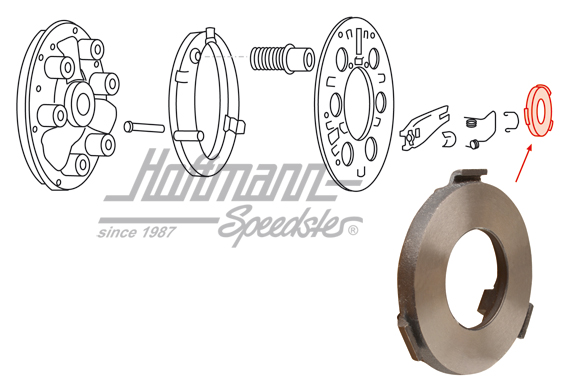 Ring, clutch pressure plate, 3 arms/release bearing | 111 141 125 A | 020-4525-50