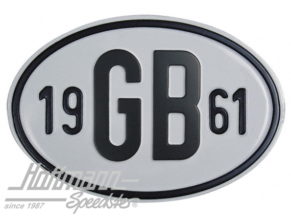 Nationality plate "GB", alu, with year 1961 |  | 020-2404-61