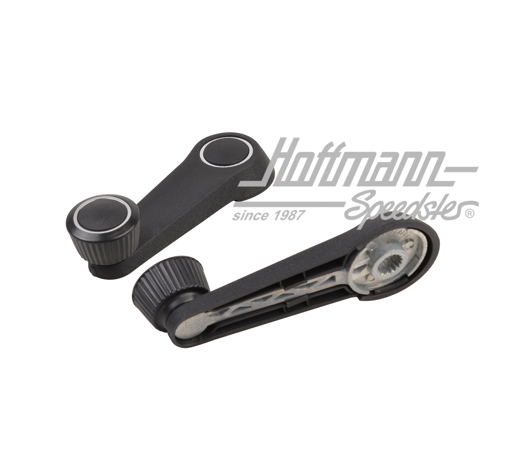 Window winder, standard, black/chromed                                                              