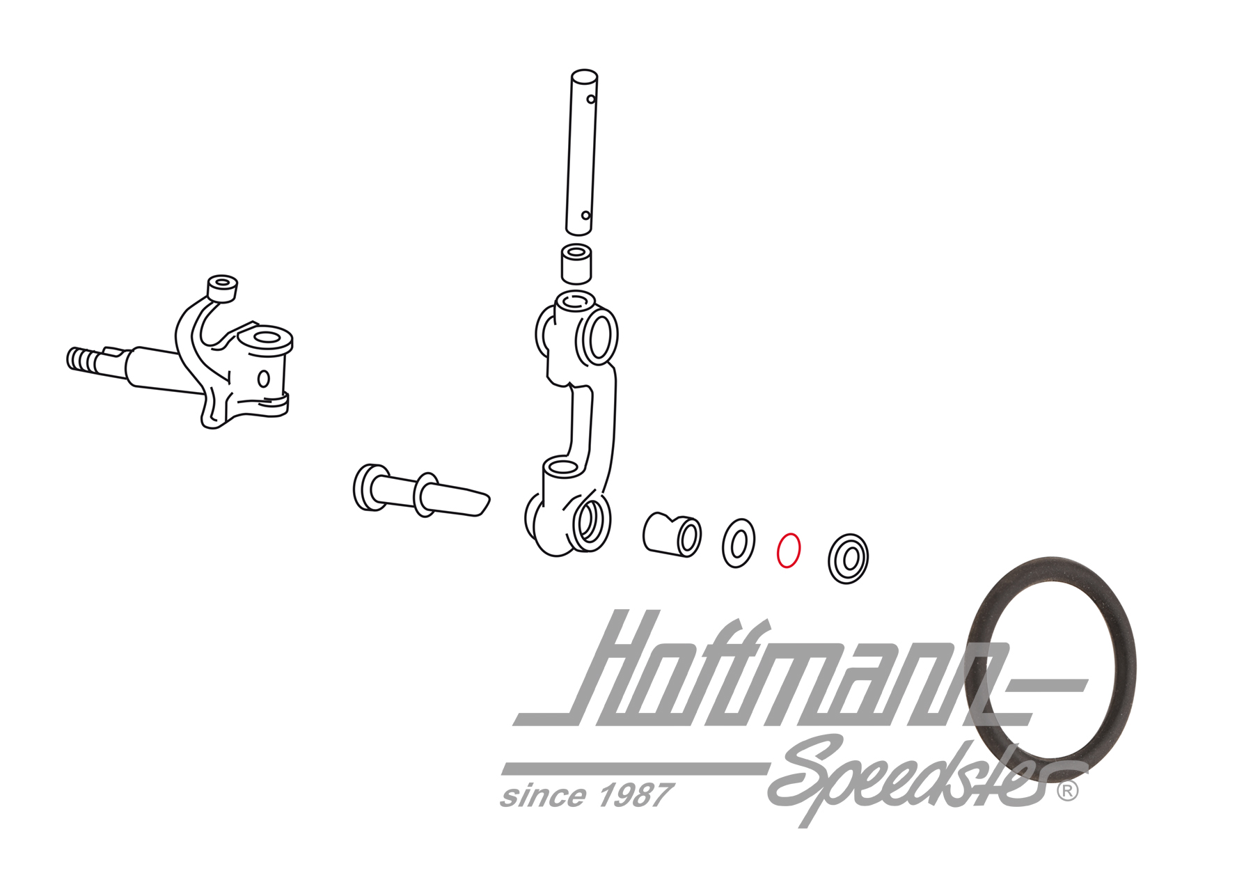 Sealing ring, link pin, -7.65 | 111 405 517 | 020-2498-16