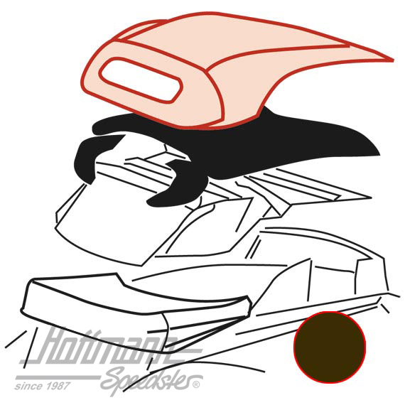 Convertible top, 8.72-.80, Sonnenland, brown |  | 020-4672-70